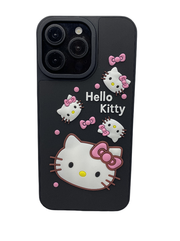 Cartoon 3D Hello Ki Cat TPU Phone Case for iPhone