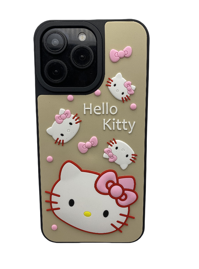 Cartoon 3D Hello Ki Cat TPU Phone Case for iPhone