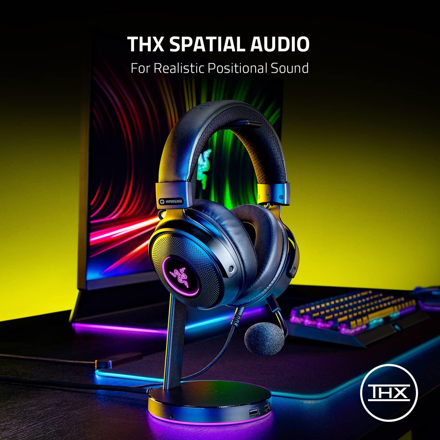 Razer Kraken V3 X Wired USB Type A Gaming Headset for PC, PS5, PS4 , Chroma RGB, Black, 0.62 lb