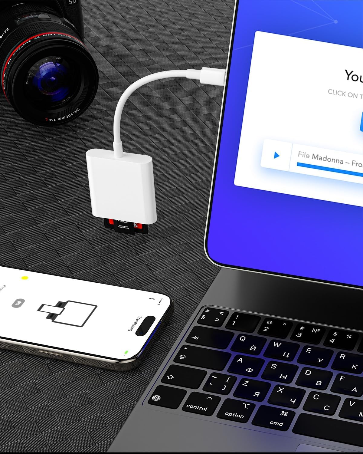 USB C to SD Card Camera Reader