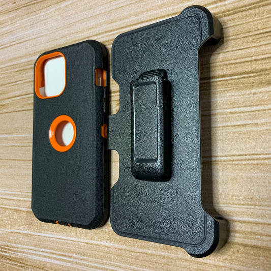 BLACK & ORANGE IPHONE 13 PRO MAX OTTER BOX CASE