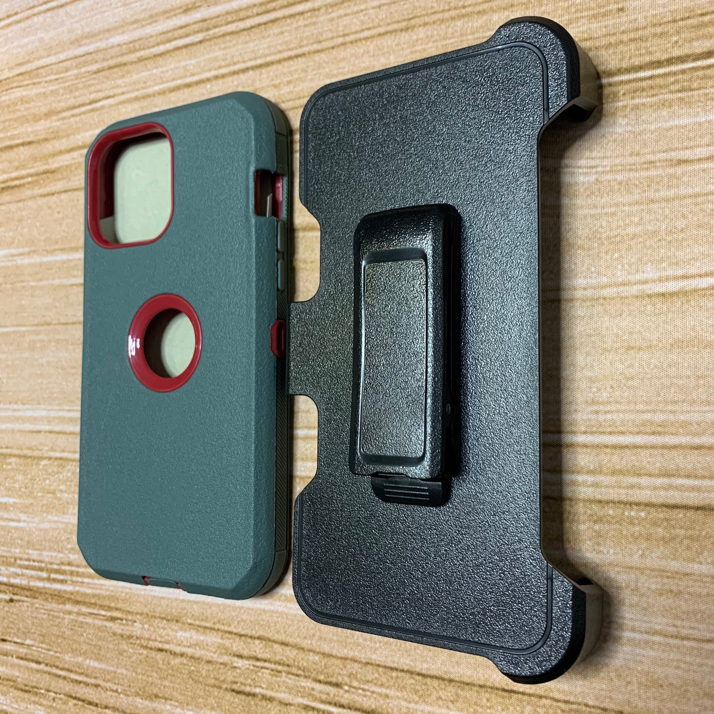 CHARCOAL GRAY & RED IPHONE 13 PRO MAX OTTER BOX CASE