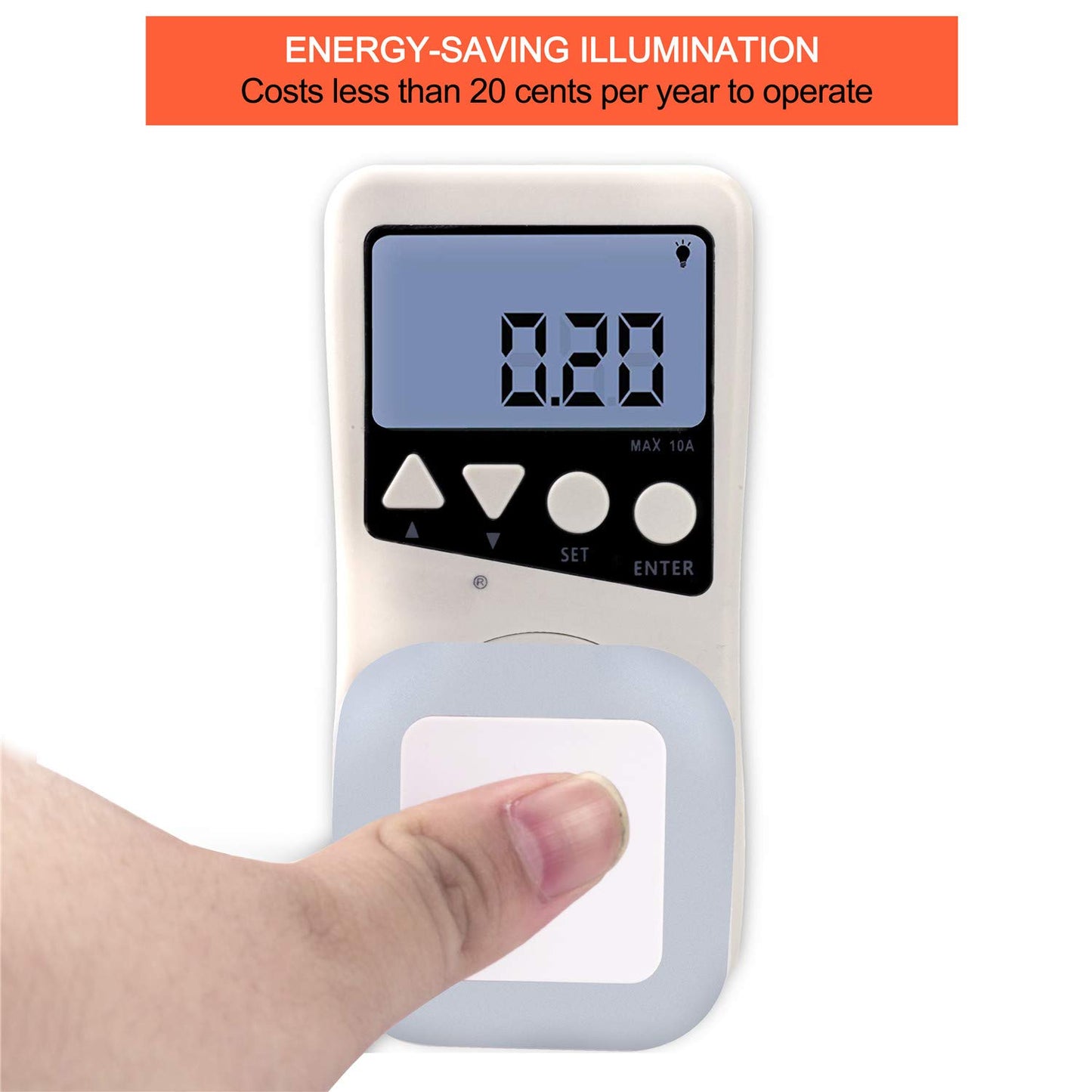 LED Night Light Lamp with Smart Sensor Dusk to Dawn Sensor, Daylight White, 0.5W Plug-in