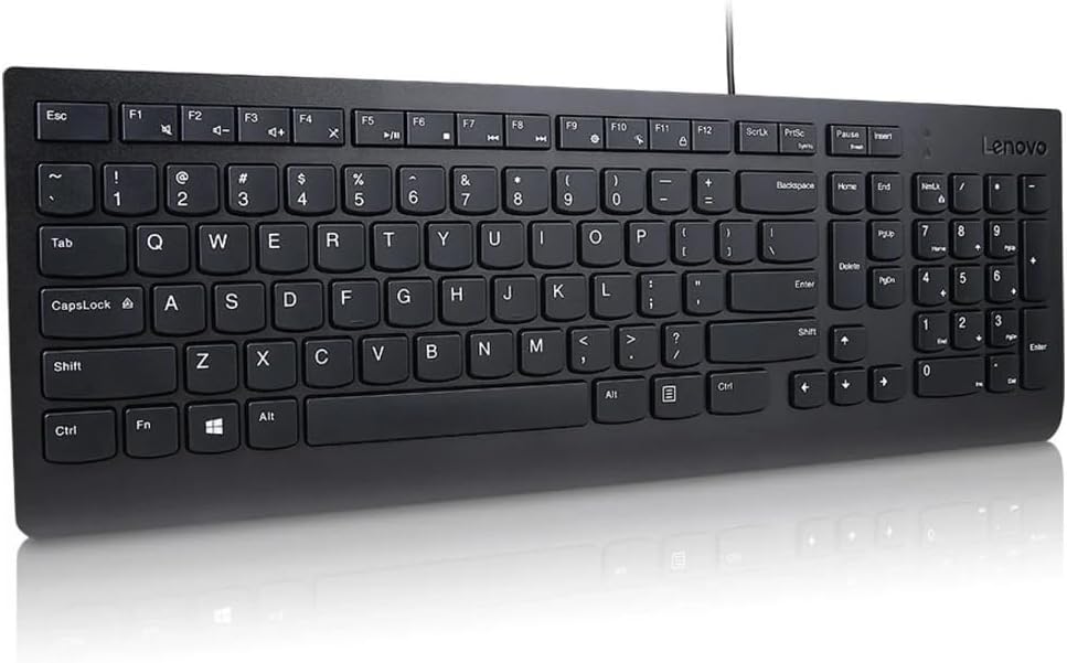 Lenovo Essential Wired Keyboard (Black) - US English 103P
