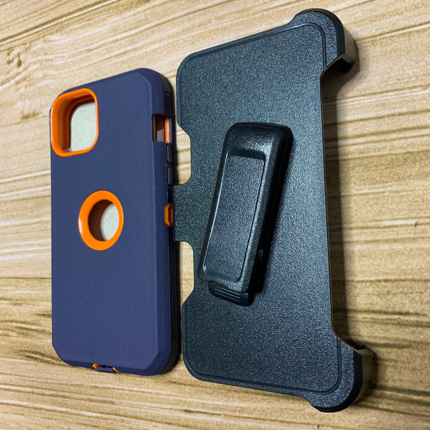 NAVY BLUE & ORANGE IPHONE 15 PRO OTTER BOX CASE