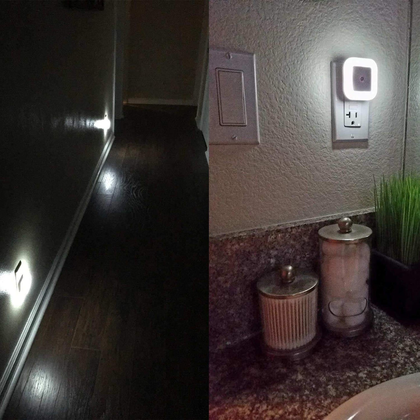 LED Night Light Lamp with Smart Sensor Dusk to Dawn Sensor, Daylight White, 0.5W Plug-in