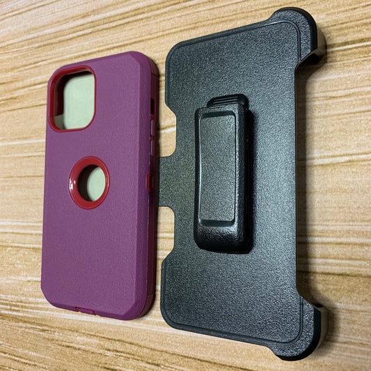 DARK PURPLE & RED IPHONE 12 PRO MAX OTTER BOX CASE
