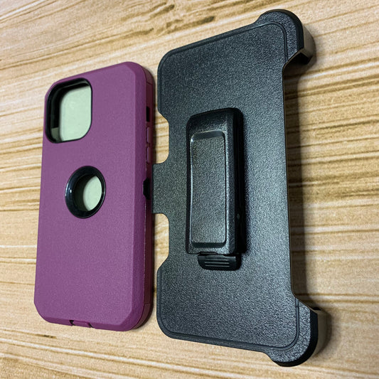 DARK PURPLE & BLACK IPHONE 14+ OTTER BOX CASE