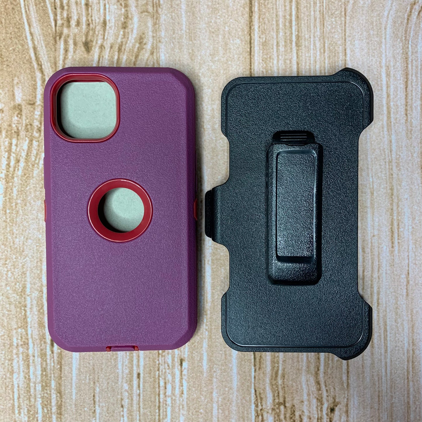 DARK PURPLE & RED IPHONE 13/14 OTTER BOX CASE