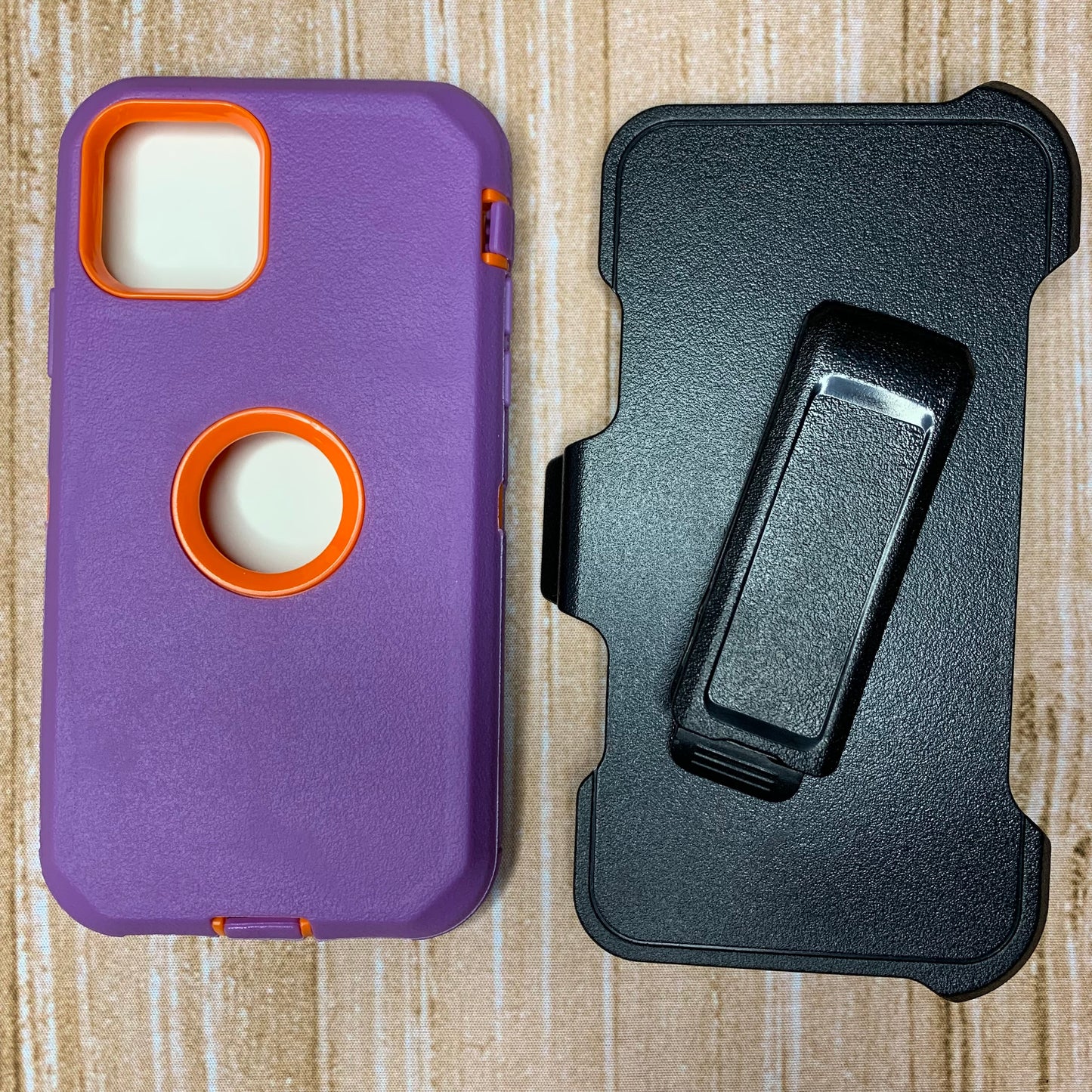 LIGHT PURPLE & ORANGE IPHONE 15 OTTER BOX CASE
