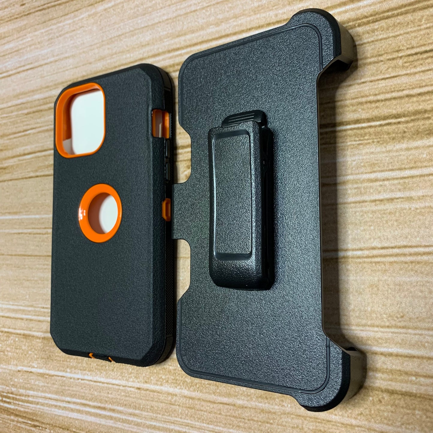 BLACK & ORANGE IPHONE XR OTTER BOX CASE