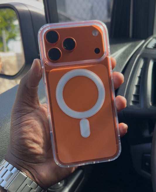 Magnetic Magsafe Wireless Charging Clear Hard Acrylic Phone Case for iPhone ( NOT APPLE AUTHENTIC )