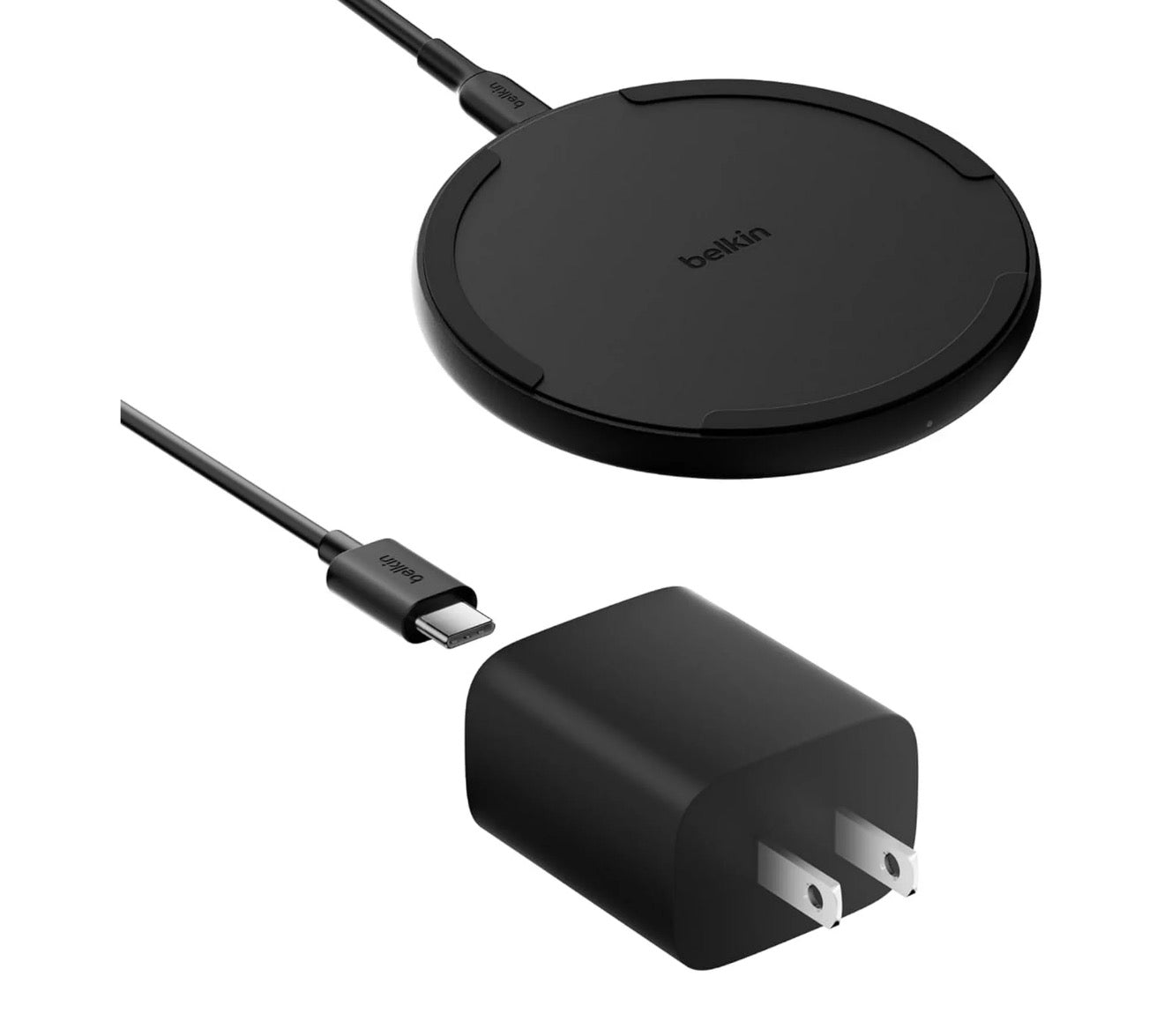 Belkin Wireless Charging Pad 15W - Qi Charger, Charging Station for Apple iPhone, Samsung Galaxy - Power Supply and Cable Included - Black