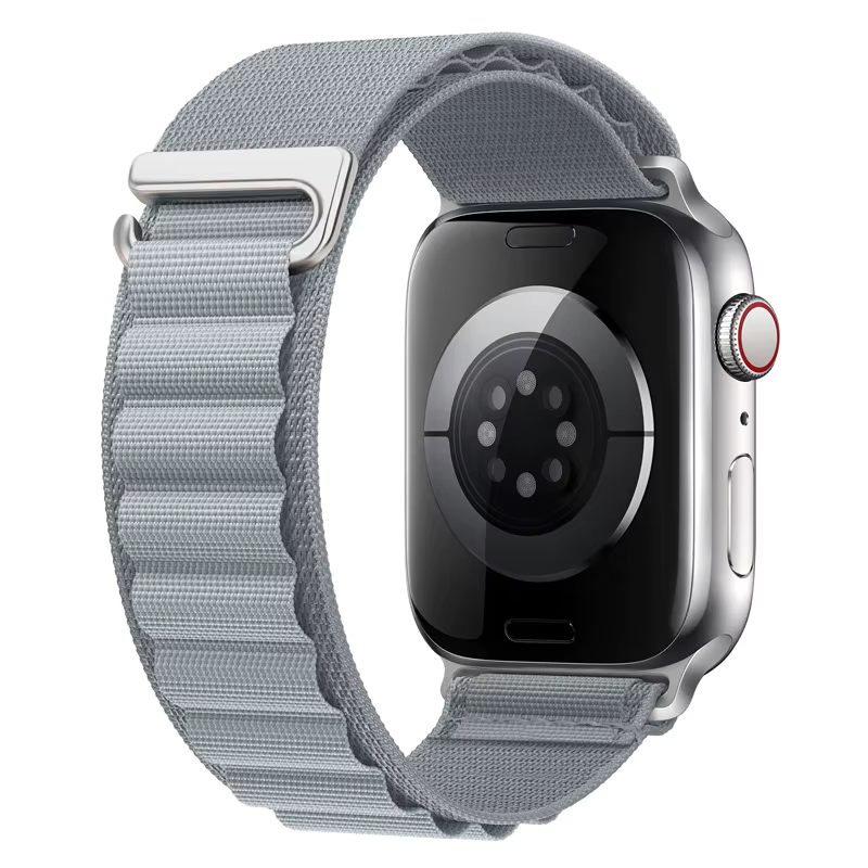 GRAY Nylon Alpine Loop Watch Strap for Apple Watch Series