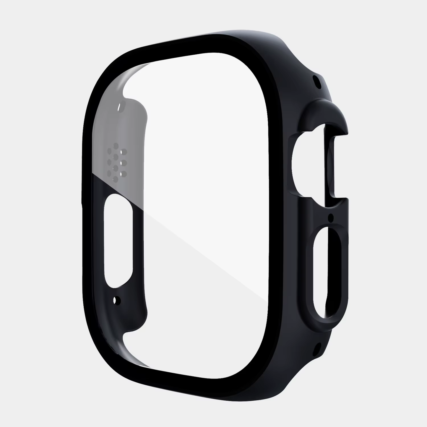 BLACK Watch Case Glass Screen Protector for Apple Watch Series