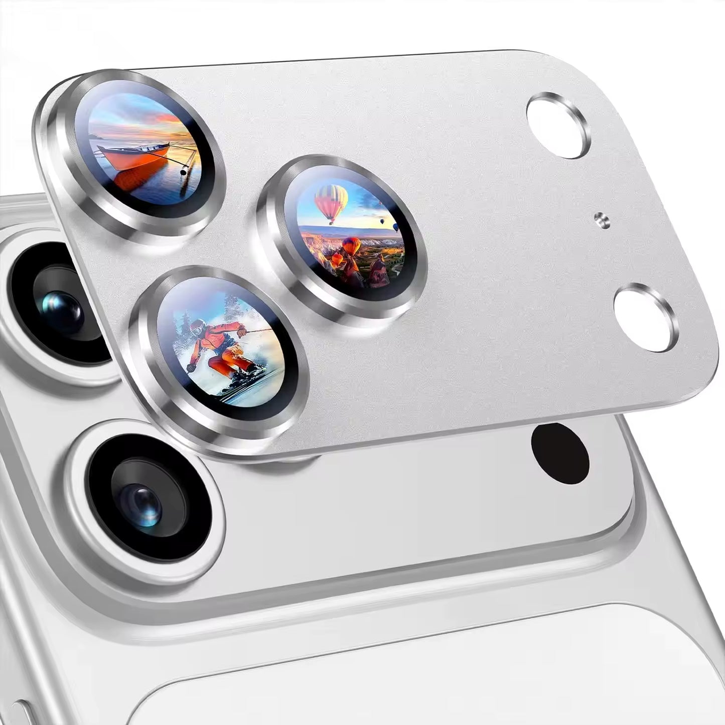 Silver Camera Lens Tempered Glass Screen Protector for iPhone 17 Pro Series