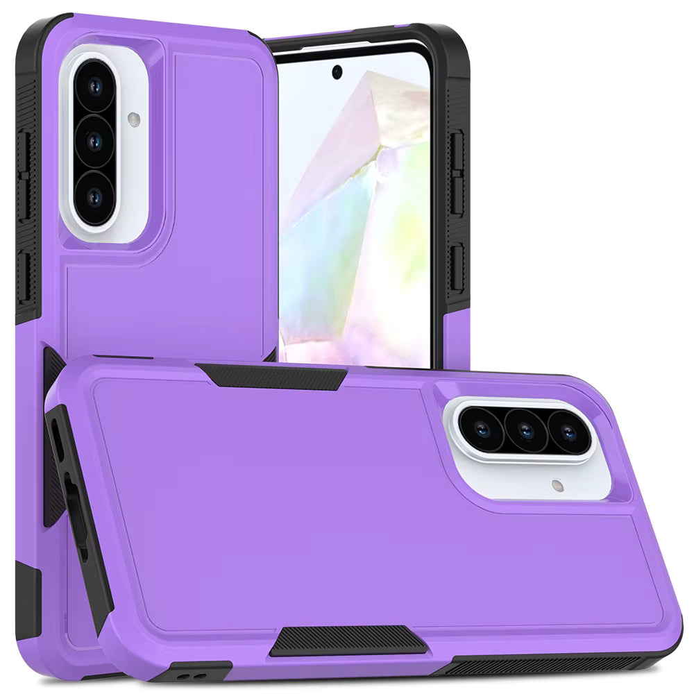 Purple & Black Shock-Proof 2 Piece Samsung Case