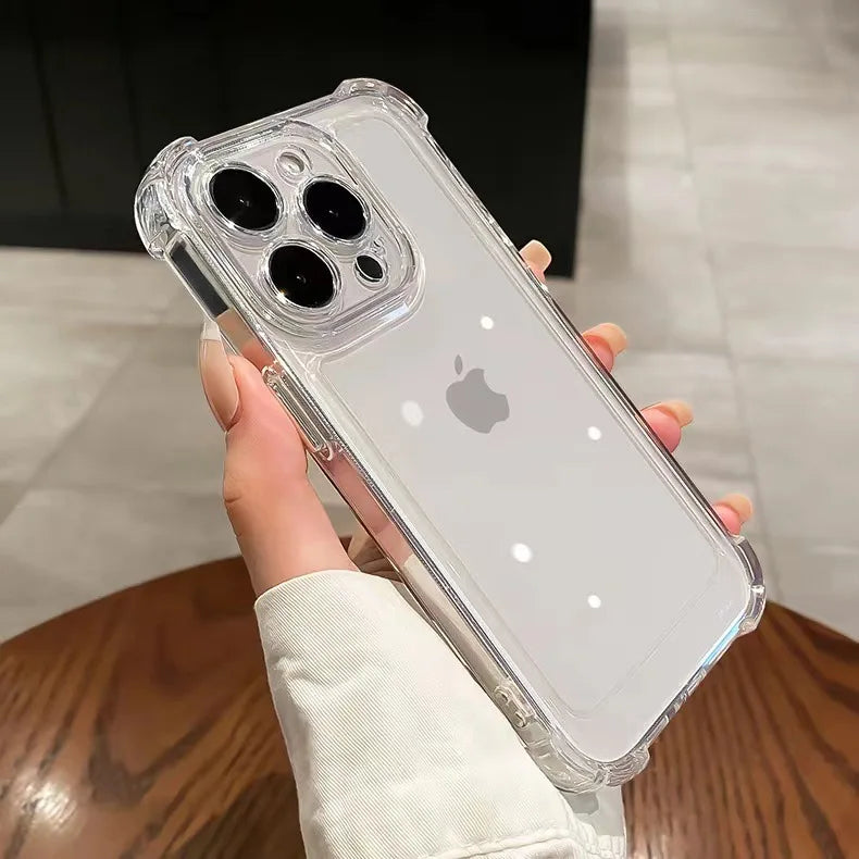 Acrylic Case for iPhone Mobile Phone Shell Soft TPU Transparent Shockproof clear Cover