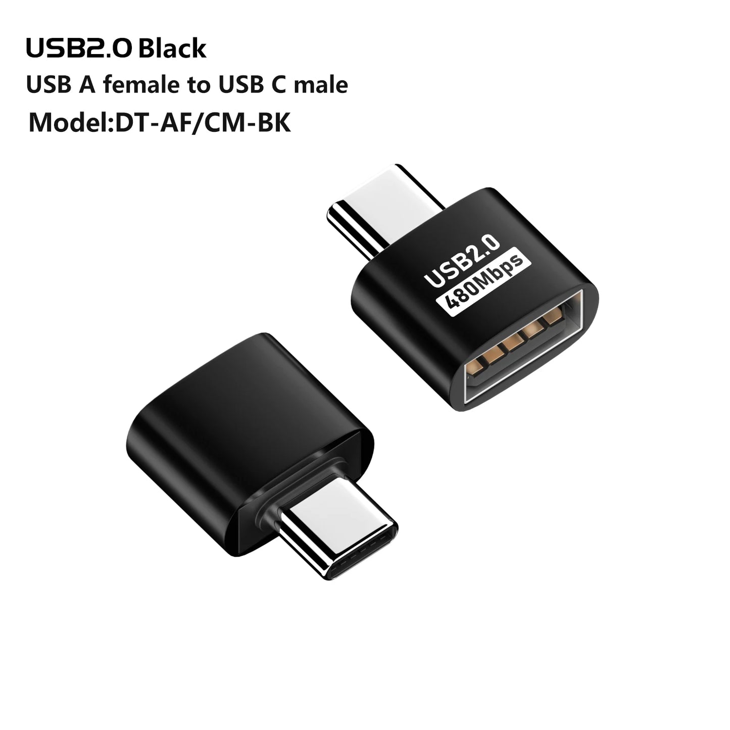 Type C Adapter Type-C USB C Female to USB2.0 USB 2.0 a Male OTG Converter Adapter Adapter Supports 10W 480Mbps Data Transfer