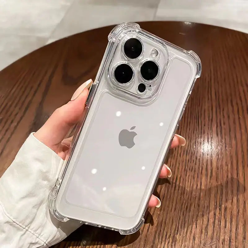 Acrylic Case for iPhone Mobile Phone Shell Soft TPU Transparent Shockproof clear Cover
