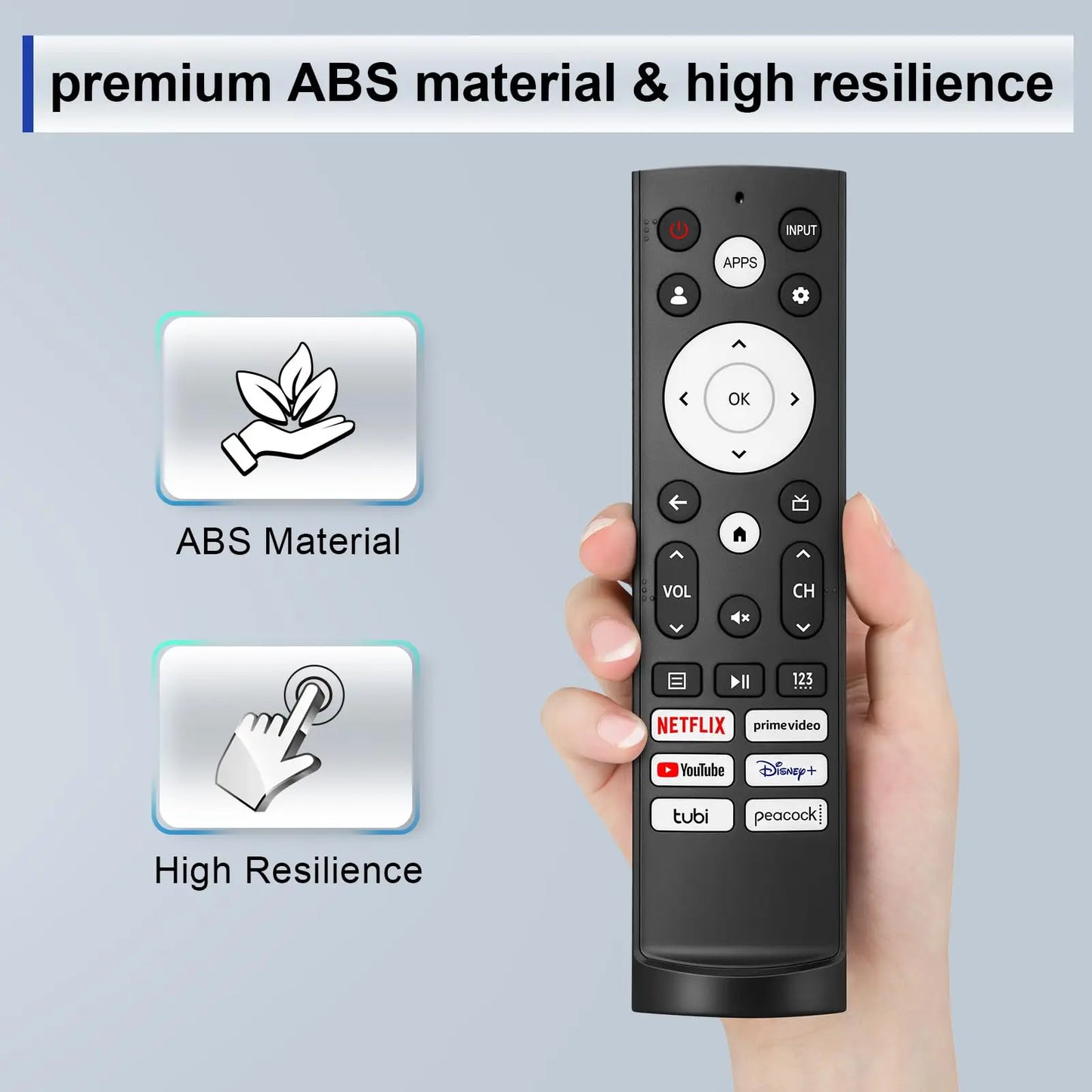 Replacement IR Remote Control ERF3A90 Wireless Installation Compatible Hisense Smart UHD 4K ULED TV Equipped 6 Shortcut Keys