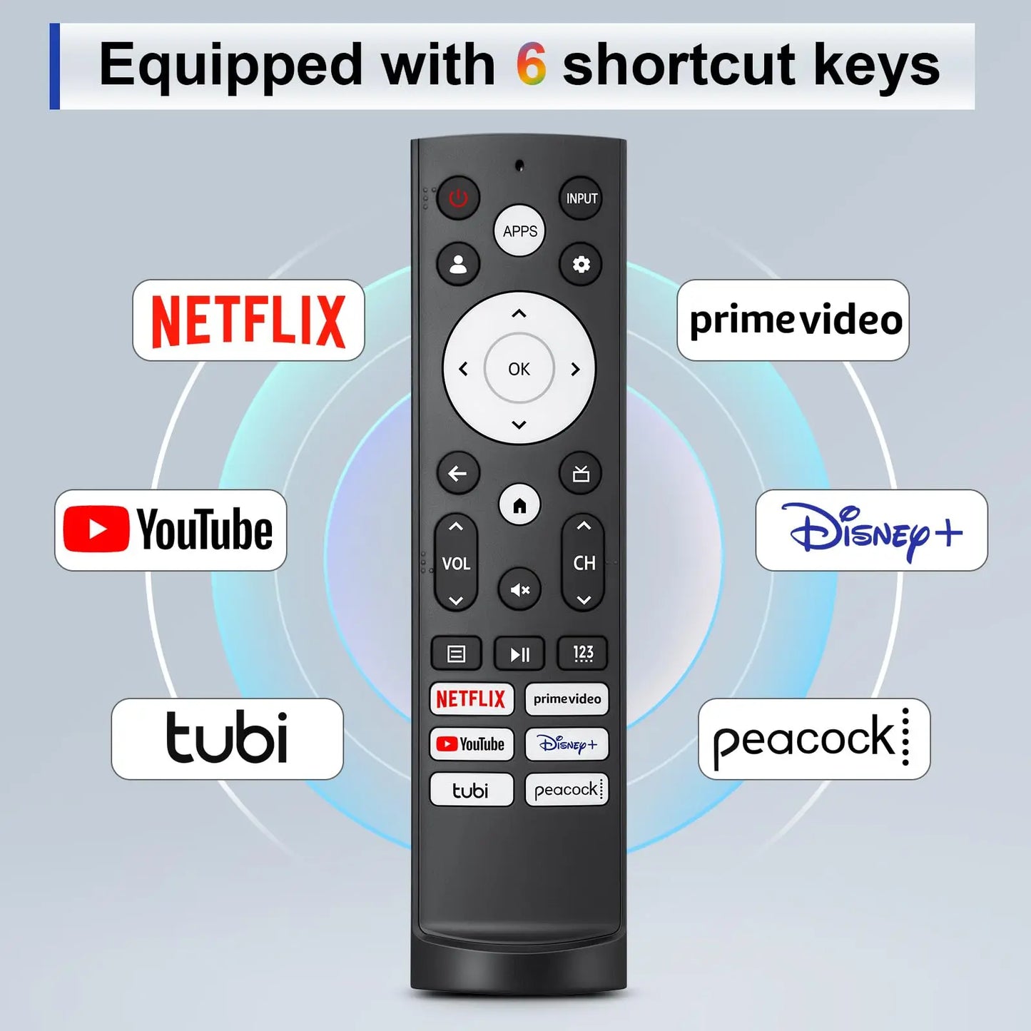 Replacement IR Remote Control ERF3A90 Wireless Installation Compatible Hisense Smart UHD 4K ULED TV Equipped 6 Shortcut Keys