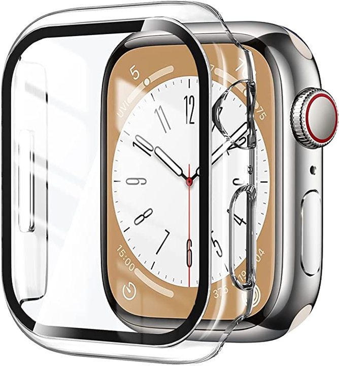 New PC Frame Watch Case Glass Screen Protector for Apple Watch Series 10/9/8/7 Ultra Protector Cover 49mm 45mm 41mm Bumper Case