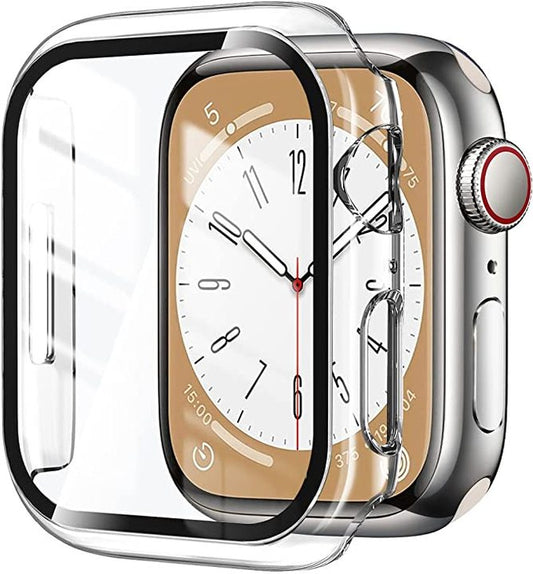 New PC Frame Watch Case Glass Screen Protector for Apple Watch Series 10/9/8/7 Ultra Protector Cover 49mm 45mm 41mm Bumper Case