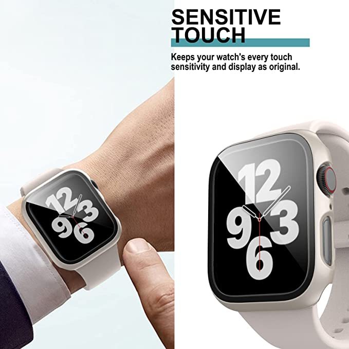 New PC Frame Watch Case Glass Screen Protector for Apple Watch Series 10/9/8/7 Ultra Protector Cover 49mm 45mm 41mm Bumper Case