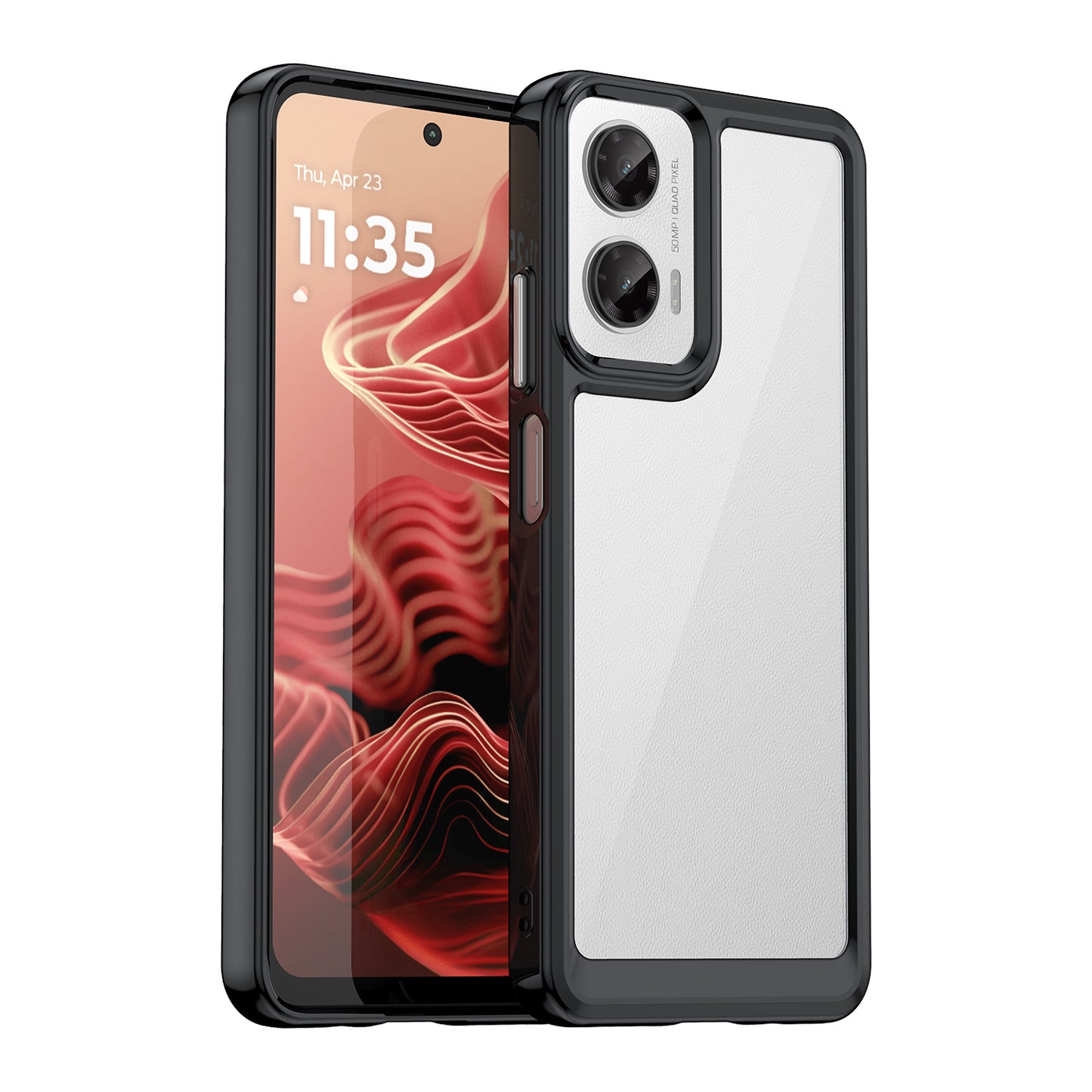 Moto Shockproof Phone Case HardAcrylic Magnetic Customizable Mobile Case Transparent