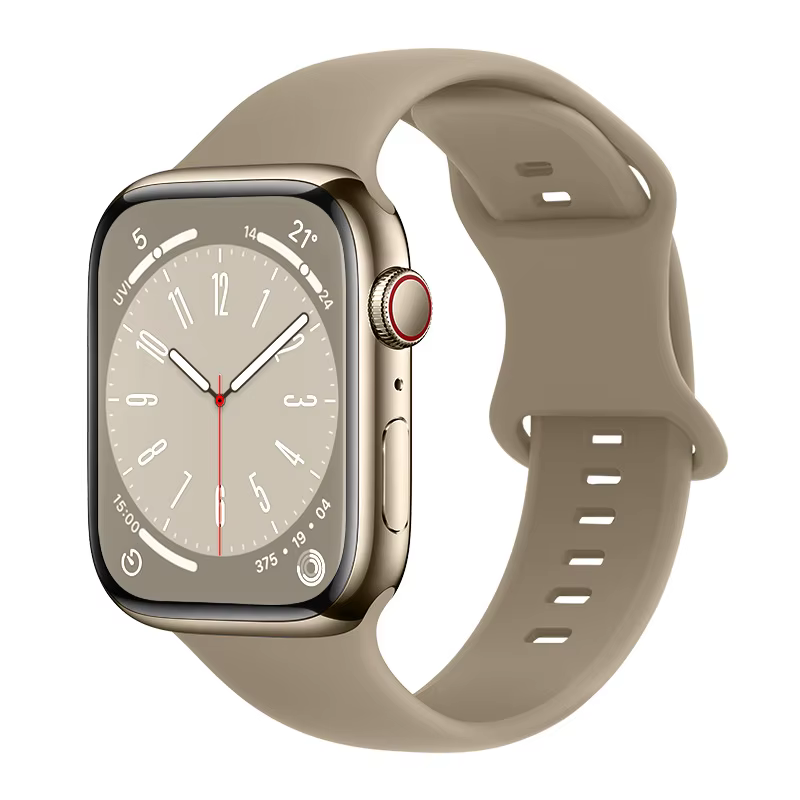 STONE COLOR Silicone Watch Strap for Apple Watch Series