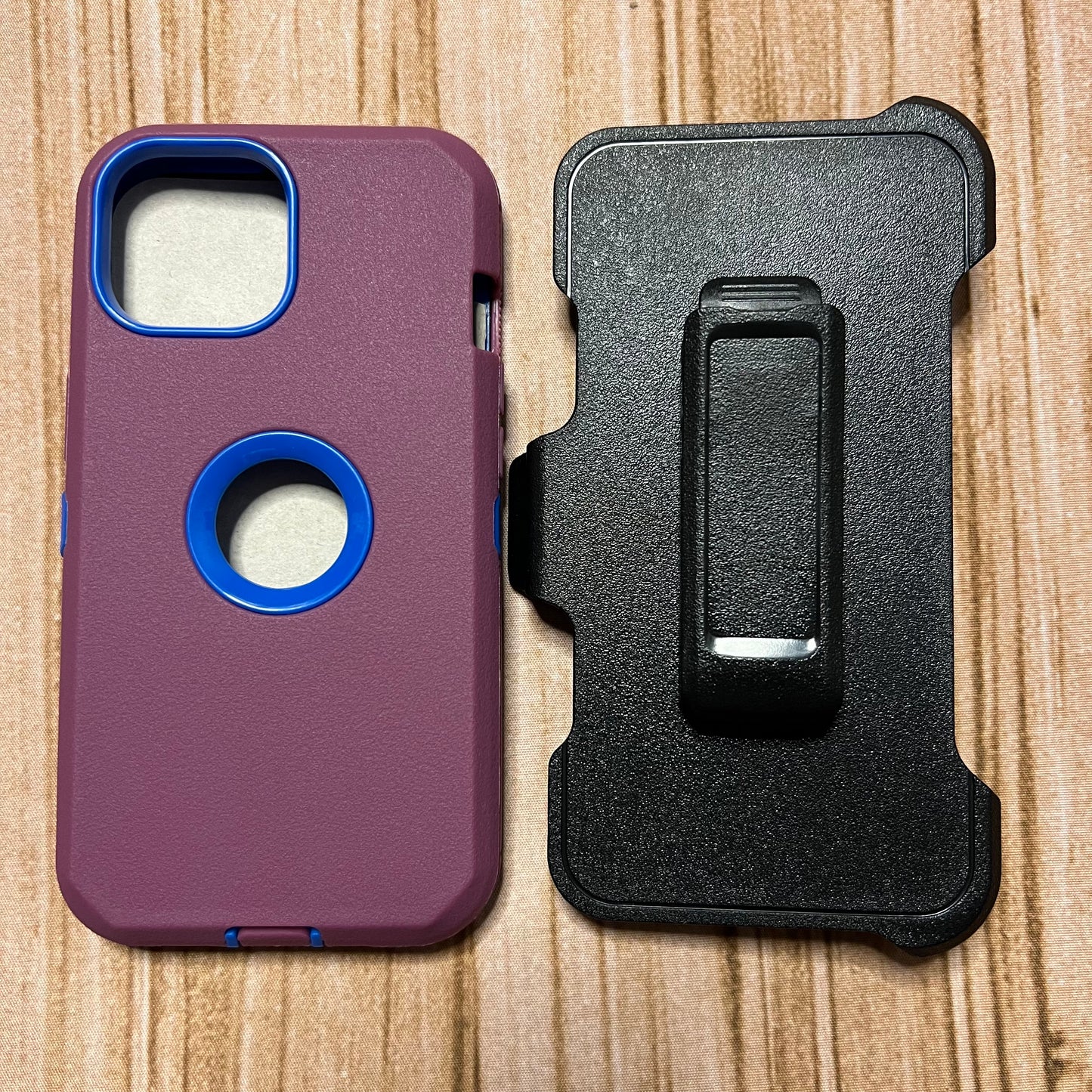 DARK PURPLE & BLUE IPHONE 15 OTTER BOX CASE