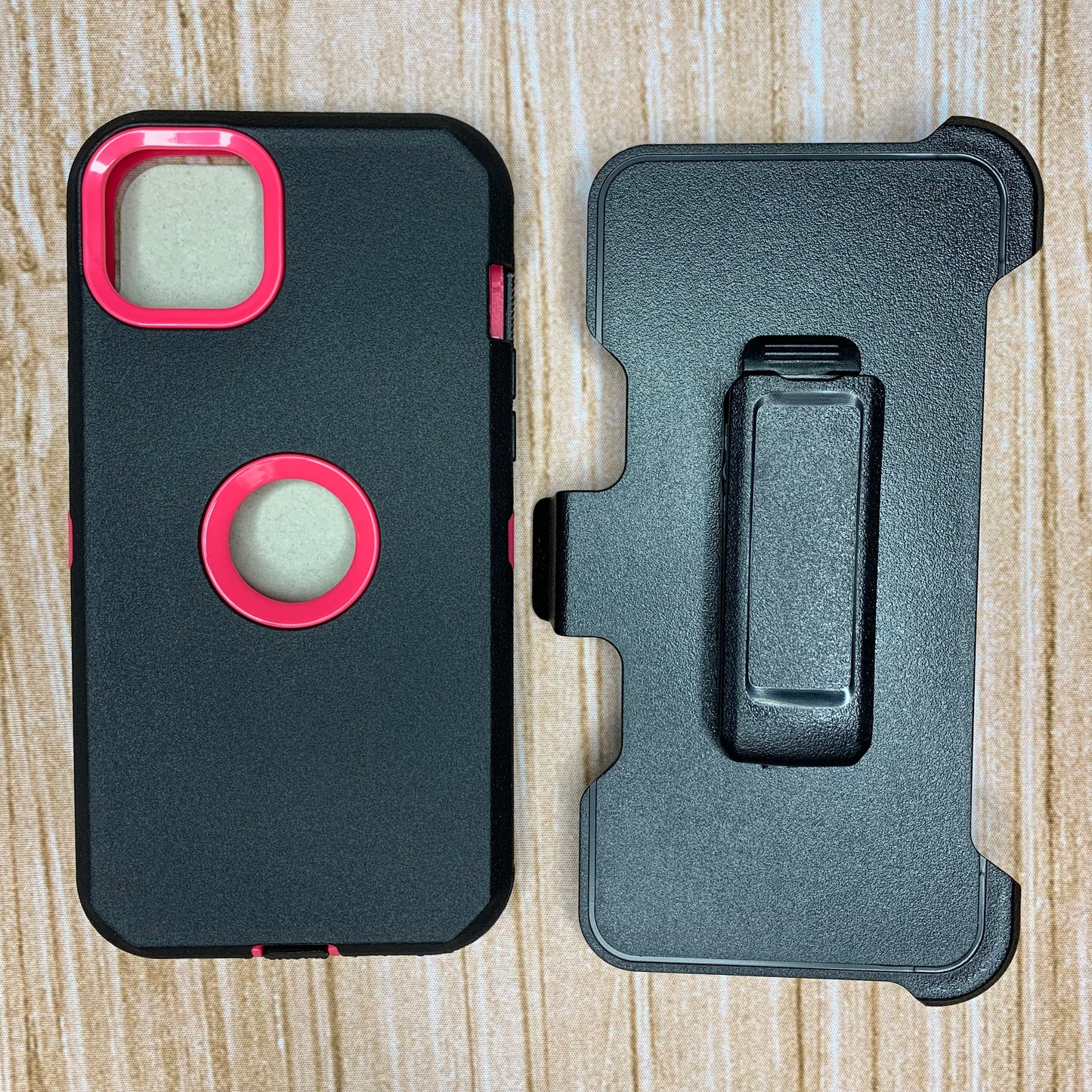 BLACK & HOT PINK IPHONE 16 OTTER BOX CASE