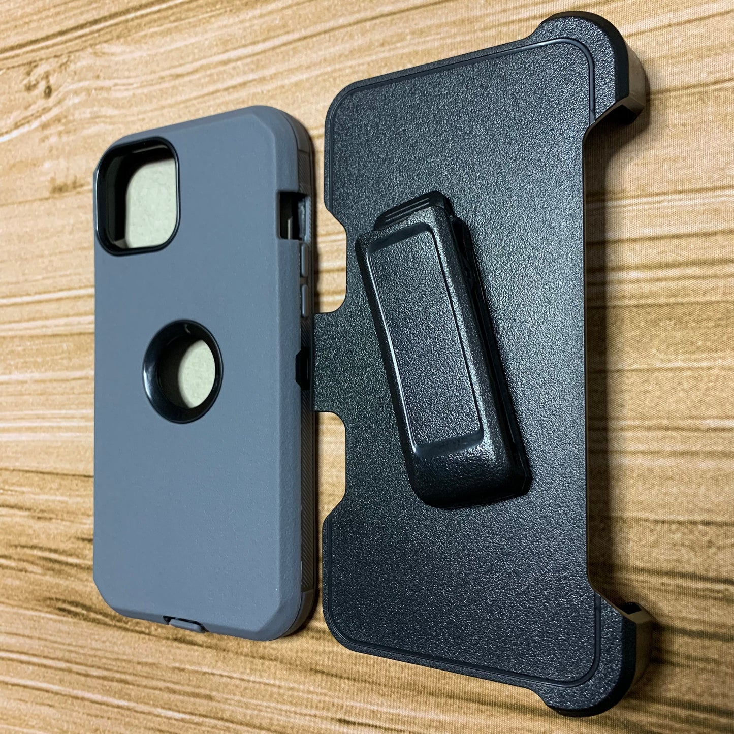GRAY & BLACK IPHONE 14+ OTTER BOX CASE