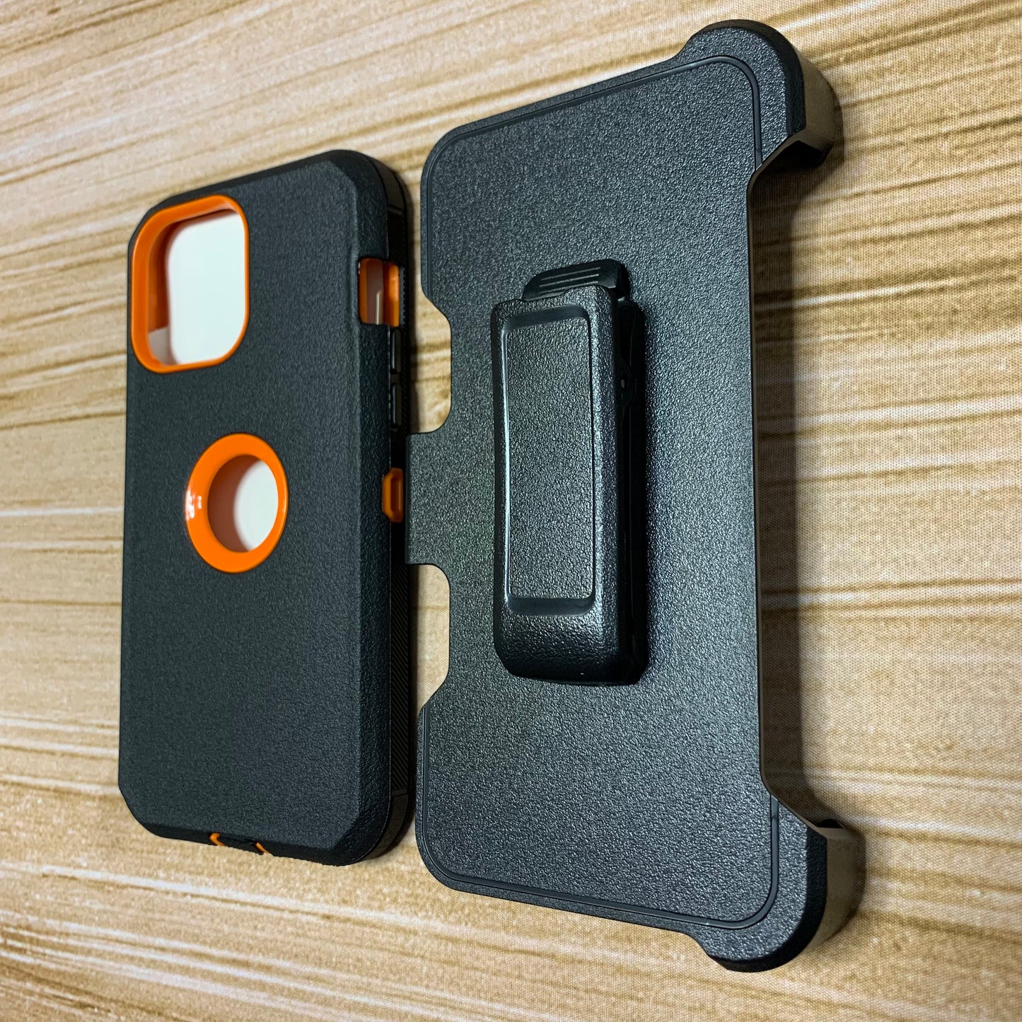BLACK & ORANGE IPHONE 16 PRO OTTER BOX CASE