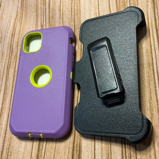 LIGHT PURPLE & GREEN IPHONE 12/12 PRO OTTER BOX CASE