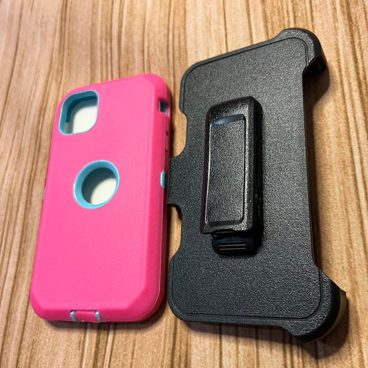 PINK & TEAL IPHONE 16 OTTER BOX CASE