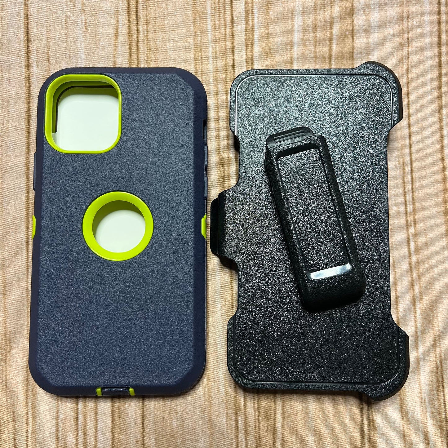 NAVY BLUE & GREEN IPHONE 16+ OTTER BOX CASE