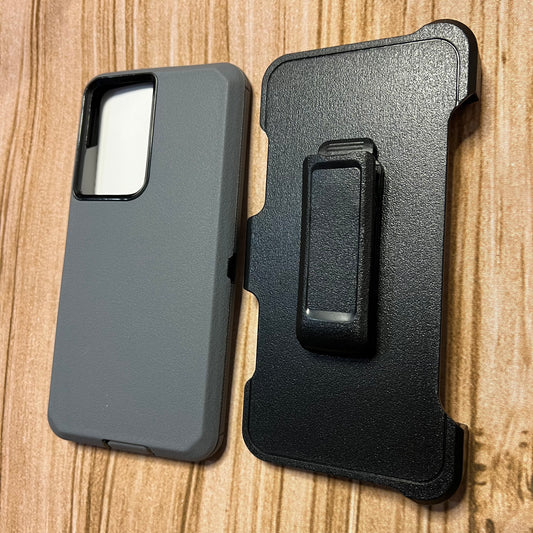 GRAY & BLACK SAMSUNG S21 FE OTTER BOX CASE