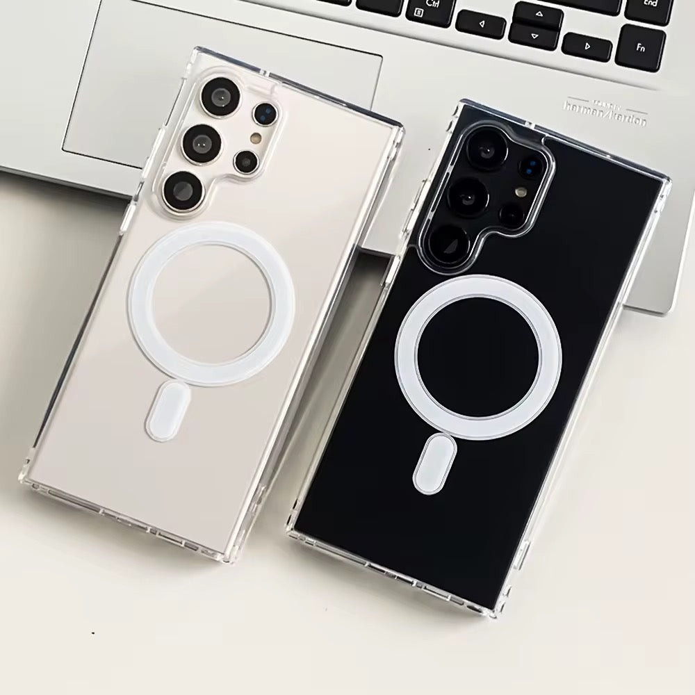 Clear Magnetic Hard Shockproof Phone Case for Samsung