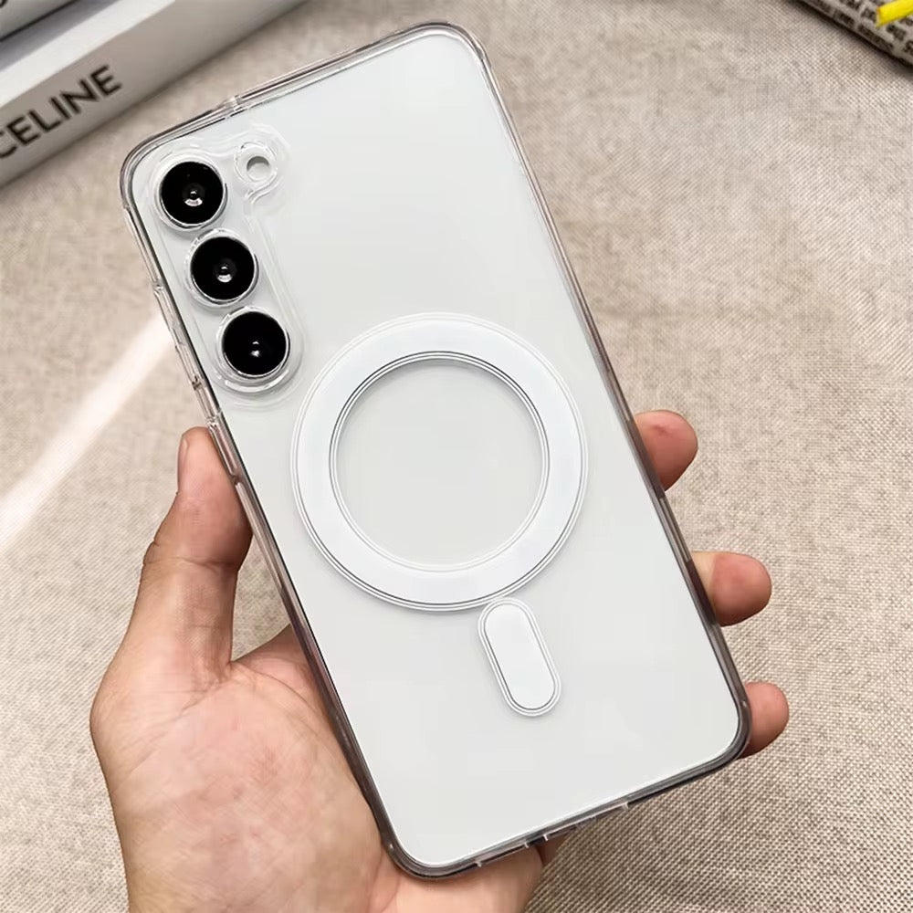 Clear Magnetic Hard Shockproof Phone Case for Samsung