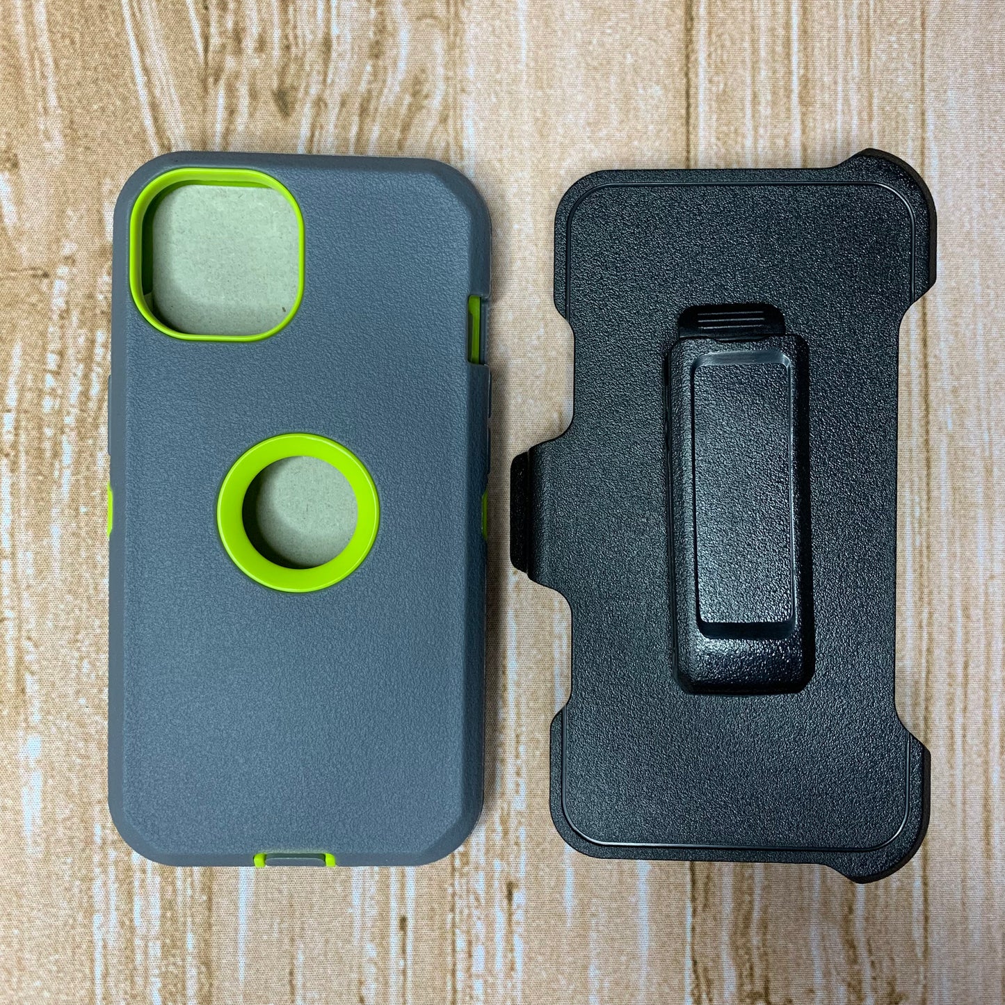 GRAY & GREEN IPHONE 16+ OTTER BOX CASE