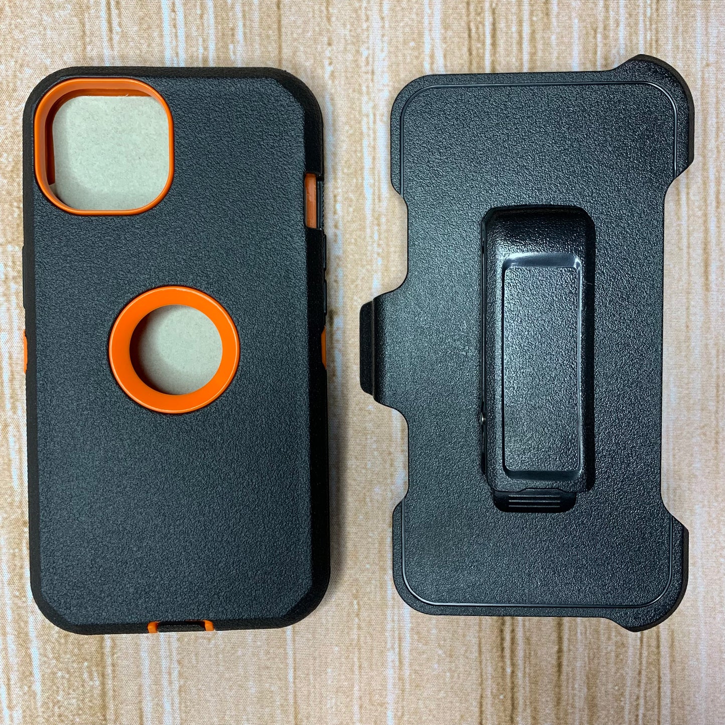 BLACK & ORANGE IPHONE 16 PRO MAX OTTER BOX CASE