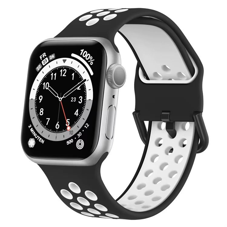 BLACK & WHITE Silicone Watchband Sport Fit Armband