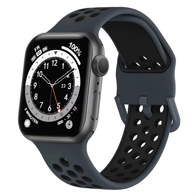 GRAY & BLACK Silicone Watchband Sport Fit Armband