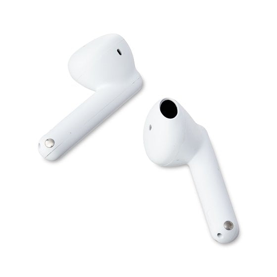 onn Bluetooth Wireless Earphones with Environmental Noise Canceling Microphones and Charging Case, White