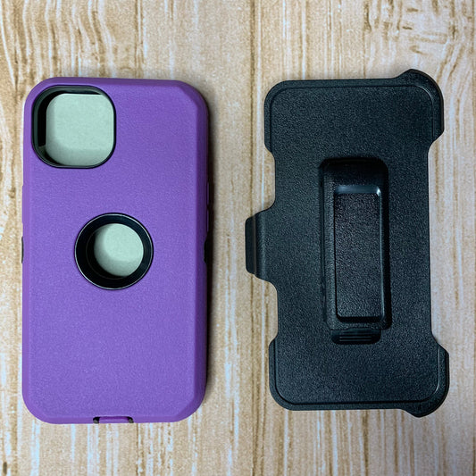 LIGHT PURPLE & BLACK IPHONE 13/14 OTTER BOX CASE