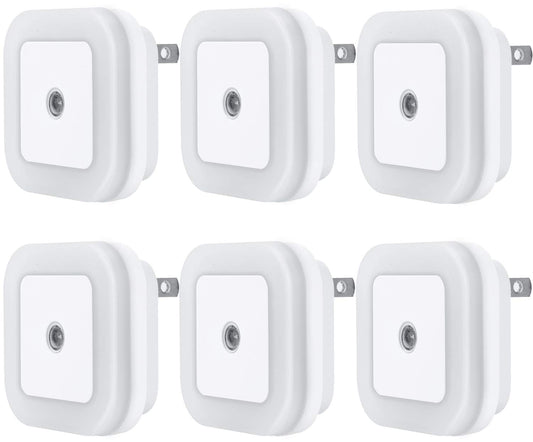 LED Night Light Lamp with Smart Sensor Dusk to Dawn Sensor, Daylight White, 0.5W Plug-in