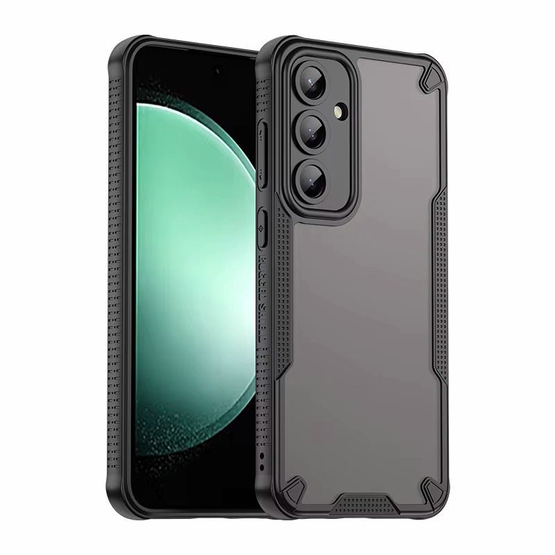 Black Shockproof PC TPU Phone Case for Samsung