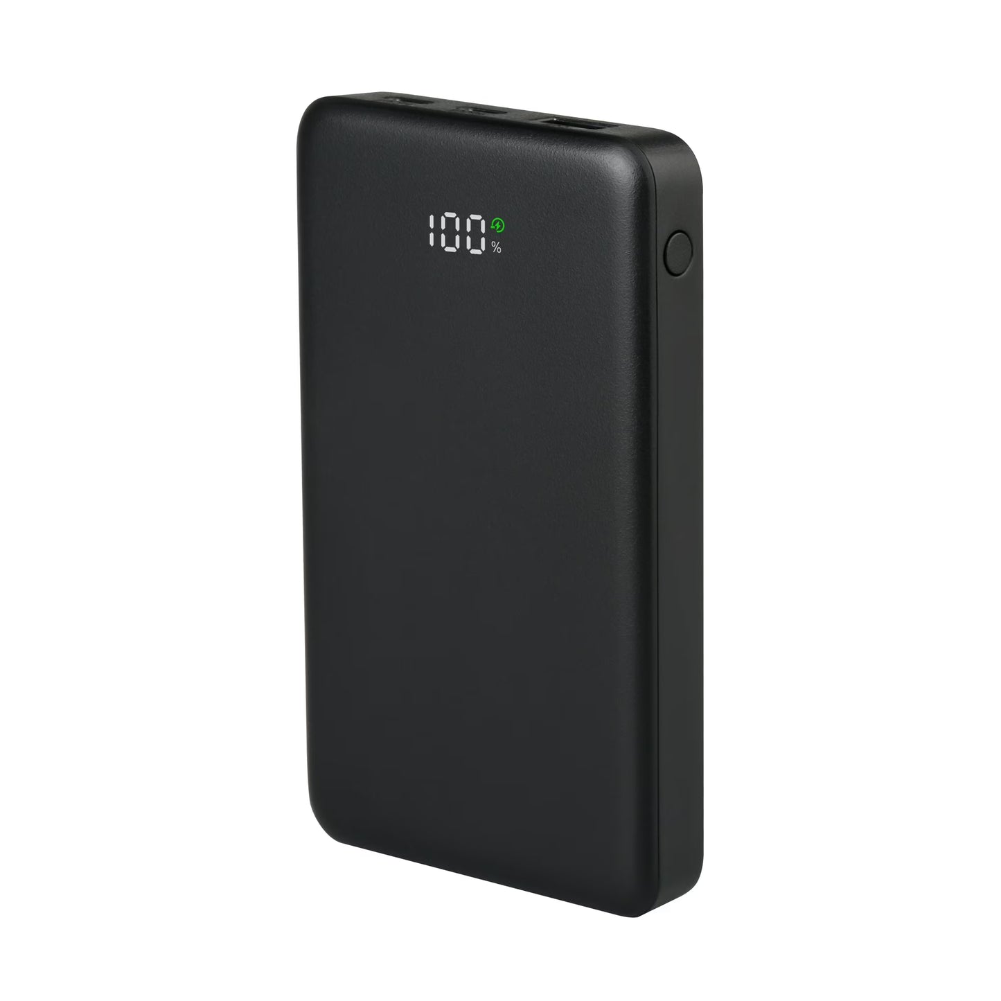 onn 10,000 mAh Portable Power Bank with Fast Charging Output (20W), Dual USB-C ports, USB port, LED Digital Display, Black - Compatible with iPhone, iPad, AirPods, Samsung Galaxy, Note, Pixel & More
